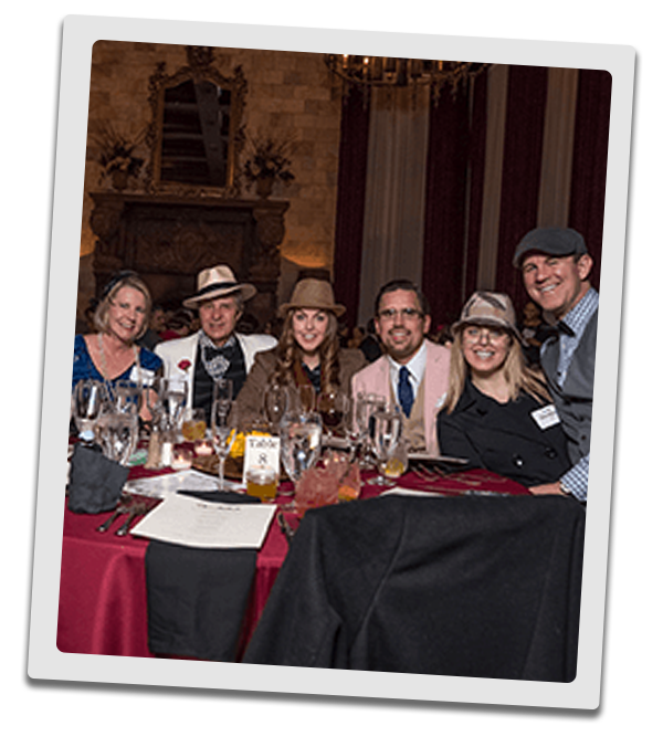 New York Murder Mystery party guests at the table
